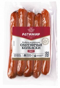 КОЛБАСКИ ОХОТНИЧЬИ 220 Г КОЛБАСКИ ОХОТНИЧЬИ 220 Г