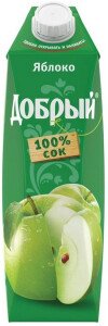 СОК ДОБРЫЙ ЯБЛОЧНЫЙ 1,0Л Т/П