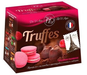 НАБОР КОНФЕТ ТРЮФЕЛЬ С КУСОЧКАМИ ПЕЧЕНЬЯ МАКАРОН СО ВКУСОМ МАЛИНЫ 160 Г НАБОР КОНФЕТ ТРЮФЕЛЬ С КУСОЧКАМИ ПЕЧЕНЬЯ МАКАРОН СО ВКУСОМ МАЛИНЫ 160 Г