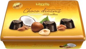 НАБОР КОНФЕТ ЛИБРЕТТО В МОЛОЧНОМ ШОКОЛАДЕ 200 Г Ж/Б НАБОР КОНФЕТ ЛИБРЕТТО В МОЛОЧНОМ ШОКОЛАДЕ 200 Г Ж/Б