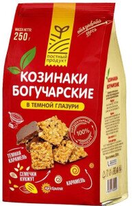 КОЗИНАКИ БОГУЧАРСКИЕ КЛАССИЧЕСКИЕ В ТЕМНОЙ ГЛАЗУРИ ПОДСОЛНЕЧНЫЕ 250 Г