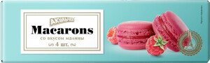 ПЕЧЕНЬЕ АКУЛЬЧЕВ МАКАРОН СО ВКУСОМ МАЛИНЫ 48 Г