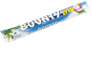 ШОКОЛАДНЫЙ БАТОНЧИК БАУНТИ ТРИО В МОЛОЧНОМ ШОКОЛАДЕ С МЯКОТЬЮ КОКОСА 82,5 Г ШОКОЛАДНЫЙ БАТОНЧИК БАУНТИ ТРИО В МОЛОЧНОМ ШОКОЛАДЕ С МЯКОТЬЮ КОКОСА 82,5 Г