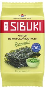 ЧИПСЫ ИЗ МОРСКОЙ КАПУСТЫ СИБУКИ ВАСАБИ 5 Г