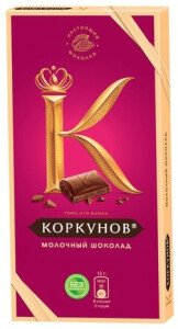 ШОКОЛАД КОРКУНОВ МОЛОЧНЫЙ КЛАССИЧЕСКИЙ 90 Г