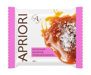 ШОКОЛАД АПРИОРИ СОЛЕНАЯ КАРАМЕЛЬ МОЛОЧНЫЙ 50 Г