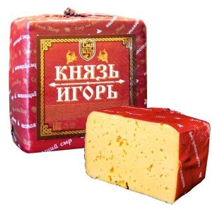 СЫР КНЯЗЬ ИГОРЬ СО ВКУСОМ ТОПЛЕНОГО МОЛОКА 45% БЗМЖ ТМ СЫР НА ВЕСЬ МИР КГ