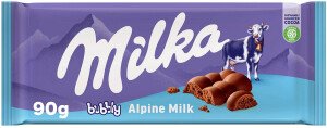 ШОКОЛАД МИЛКА С НАЧИНКОЙ ИЗ ПОРИСТОГО ШОКОЛАДА МОЛОЧНЫЙ 90 Г