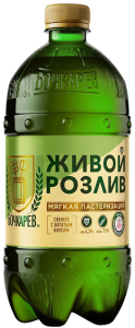 ПИВО БОЧКАРЕВ ЖИВОЙ РОЗЛИВ СВЕТЛОЕ 4,3% 0,95Л ПЛ/Б