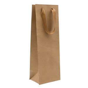 ПАКЕТ ПОДАРОЧНЫЙ ПОД БУТЫЛКУ КРАФТ 12*35*9