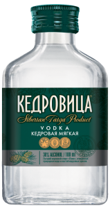 ВОДКА КЕДРОВИЦА КЕДРОВАЯ МЯГКАЯ 38% 0,1Л ВОДКА КЕДРОВИЦА КЕДРОВАЯ МЯГКАЯ 38% 0,1Л