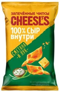 ЧИПСЫ ЧИЗЛС ПШЕНИЧНО-КАРТОФЕЛЬНЫЕ ЗАПЕЧЕННЫЕ С СЫРОМ СО ВКУСОМ СМЕТАНЫ И ЛУКА 50 Г
