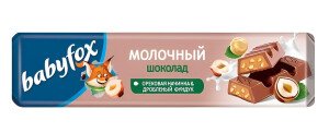 ШОКОЛАД МОЛОЧНЫЙ БЭБИФОКС С ОРЕХОВОЙ НАЧИНКОЙ 45 Г