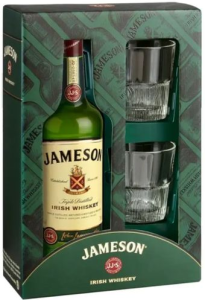 ВИСКИ ДЖЕМЕСОН 40% 0,7Л П/УП+2 СТАКАНА ВИСКИ ДЖЕМЕСОН 40% 0,7Л П/УП+2 СТАКАНА