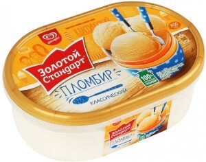МОРОЖЕНОЕ ЗОЛОТОЙ СТАНДАРТ ИНМАРКО ПЛОМБИР БЗМЖ 380 Г
