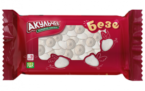 БЕЗЕ АКУЛЬЧЕВ СО СЛИВОЧНЫМ ВКУСОМ 98 Г