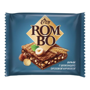 ВАФЛИ РОМБО С ОРЕХОВОЙ НАЧИНКОЙ 12,5 Г