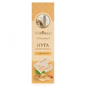 НУГА ВЕРВАЛЛИ МЕДОВО-ОРЕХОВАЯ С АРАХИСОМ 80 Г НУГА ВЕРВАЛЛИ МЕДОВО-ОРЕХОВАЯ С АРАХИСОМ 80 Г