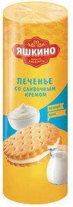 ПЕЧЕНЬЕ САХАРНОЕ ЯШКИНО СЭНДВИЧ С КАКАО И СЛАДКОЙ 220 Г