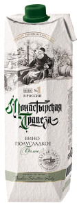 ВИНО МОНАСТЫРСКАЯ ТРАПЕЗА БЕЛ П/СЛ 10−12% 1,0Л Т/П ВИНО МОНАСТЫРСКАЯ ТРАПЕЗА БЕЛ П/СЛ 10−12% 1,0Л Т/П