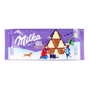 ШОКОЛАД МИЛКА СЛАДКАЯ ЗИМА С БЕЛЫМ ШОКОЛАДОМ МОЛОЧНЫЙ 90 Г