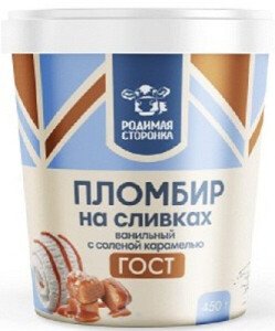 МОРОЖЕНОЕ ДАКГМОЗ ПЛОМБИР НА СЛИВКАХ ВАНИЛЬНЫЙ С СОЛЕН. КАРАМЕЛЬЮ КАРТ. СТАКАН БЗМЖ 450 Г