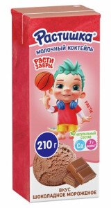 КОКТЕЙЛЬ РАСТИШКА ШОКОЛАДНОЕ МОРОЖЕННОЕ 2% 210 Г