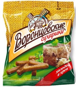 СУХАРИ ВОРОНЦОВСКИЕ ХОЛОДЕЦ И ХРЕН 40 Г