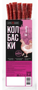 КОЛБАСКИ МЯСНОЙ ПРОДУКТ К ПИВУ КУРИНЫЕ 60 Г