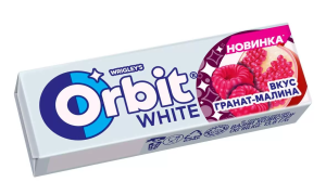 ЖЕВАТЕЛЬНАЯ РЕЗИНКА ОРБИТ БЕЗ САХАРА ГРАНАТ МАЛИНА 13,6 Г ЖЕВАТЕЛЬНАЯ РЕЗИНКА ОРБИТ БЕЗ САХАРА ГРАНАТ МАЛИНА 13,6 Г