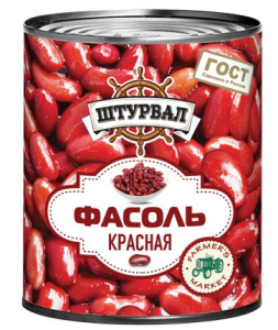 ФАСОЛЬ ШТУРВАЛ НАТУРАЛЬНАЯ КРАСНАЯ ГОСТ 400 Г Ж/Б