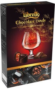 НАБОР КОНФЕТ ЛИБРЕТТО В ТЕМНОМ ШОКОЛАДЕ С НАЧИНКОЙ ШОКОЛАД КОНЬЯЧНОЙ 144 Г