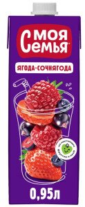 НАПИТОК СОКОСОДЕРЖАЩИЙ МОЯ СЕМЬЯ ФРУКТОВО-ЯГОДНЫЙ 0,95Л Т/П