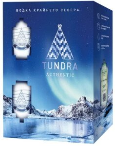 ВОДКА ТУНДРА АУТЕНТИК 40% 0,5Л П/УП+2 РЮМКИ