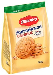 ПЕЧЕНЬЕ СДОБНОЕ ЯШКИНО АНГЛИЙСКОЕ ОВСЯНОЕ 300 Г