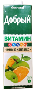 НАПИТОК СОКОСОДЕРЖАЩИЙ ДОБРЫЙ ЯБЛОЧНО-ЛИМОННЫЙ 0,95Л Т/П