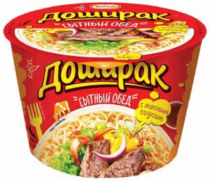 ЛАПША ДОШИРАК СЫТНЫЙ ОБЕД СО ВКУСОМ ГОВЯДИНЫ 110 Г