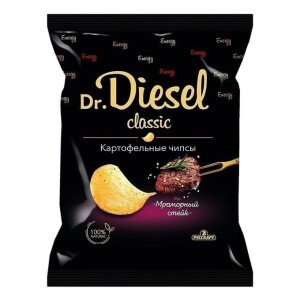 ЧИПСЫ ДОКТОР ДИЗЕЛЬ МРАМОРНЫЙ СТЕЙК 120 Г ЧИПСЫ ДОКТОР ДИЗЕЛЬ МРАМОРНЫЙ СТЕЙК 120 Г