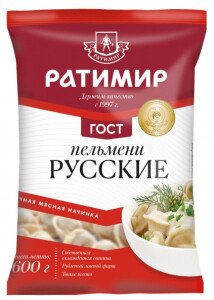ПЕЛЬМЕНИ РАТИМИР РУССКИЕ 0,600 КГ ПЕЛЬМЕНИ РАТИМИР РУССКИЕ 0,600 КГ