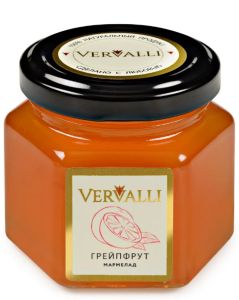 МАРМЕЛАД ВЕРВАЛЛИ ГРЕЙПФРУТ 120 Г БАНКА