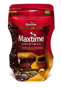 КОФЕ МАКСТАЙМ РАСТВОРИМЫЙ 100 Г ПАКЕТ