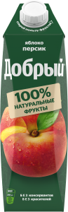 НАПИТОК СОКОСОДЕРЖАЩИЙ ДОБРЫЙ ПЕРСИК/ЯБЛОКО 1Л Т/П