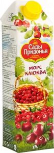 МОРС САДЫ ПРИДОНЬЯ КЛЮКВЕННЫЙ 1Л Т/П МОРС САДЫ ПРИДОНЬЯ КЛЮКВЕННЫЙ 1Л Т/П