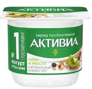 ЙОГУРТ АКТИВИА КИВИ-МЮСЛИ 3% 130 Г