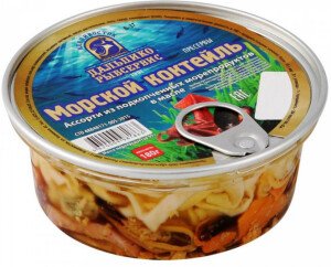 ПРЕСЕРВЫ МОРСКОЙ КОКТЕЙЛЬ ИЗ П/К МОРЕПРОДУКТОВ В МАСЛЕ 180 Г