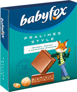 ШОКОЛАД БЭБИФОКС ПРАЛИНЕ ФУНДУК АРАХИС И МОЛОЧНЫЙ ШОКОЛАД 90 Г