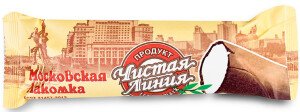 МОРОЖЕНОЕ ЧИСТАЯ ЛИНИЯ МОСКОВСКАЯ ЛАКОМКА ПЛОМБИР ВО ВЗБИТОЙ ШОКОЛАДНОЙ ГЛАЗУРИ 80 Г БЗМЖ