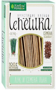 ХЛЕБЦЫ ЛЕПЁШКА ЛУК/СЕМЕНА ЛЬНА 150 Г М/УП