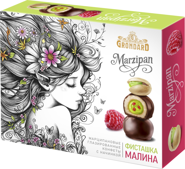 НАБОР КОНФЕТ МАКС ГРОНДАРД ФИСТАШКА И МАЛИНА ИЗ МАРЦИПАНА 126 Г