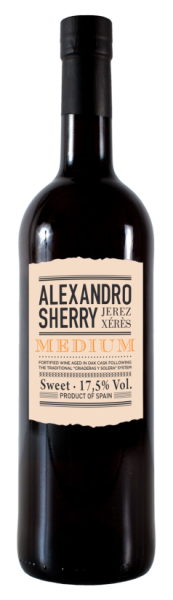 ВИНО АЛЕХАНДРО МЕДИУМ ХЕРЕС БЕЛ П/СЛ 17,5% 0,75Л